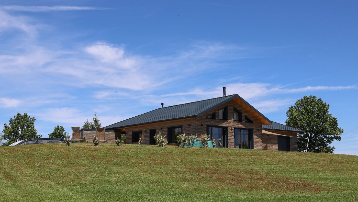 Maison ossature bois de plain-pied réalisée par GOUNY TMB à Saint-Angel en Corrèze